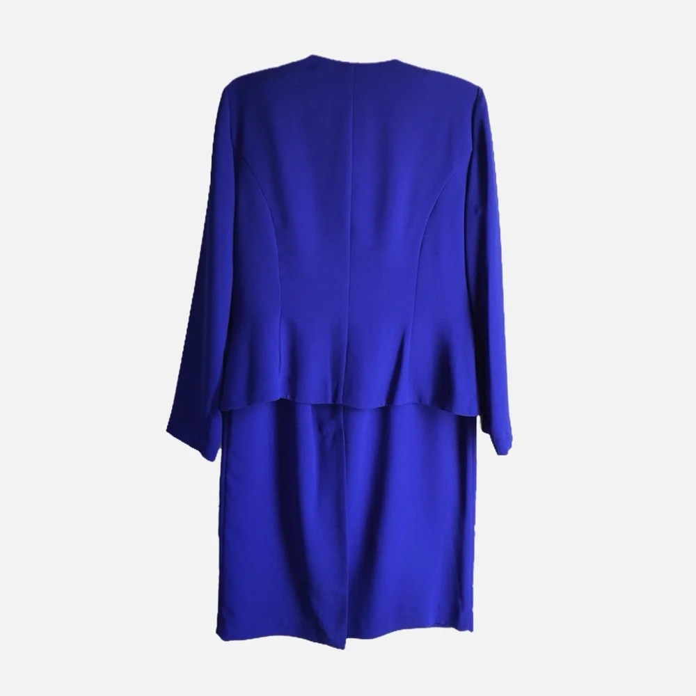 Plaza South Royal Blue Skirt Suit 12